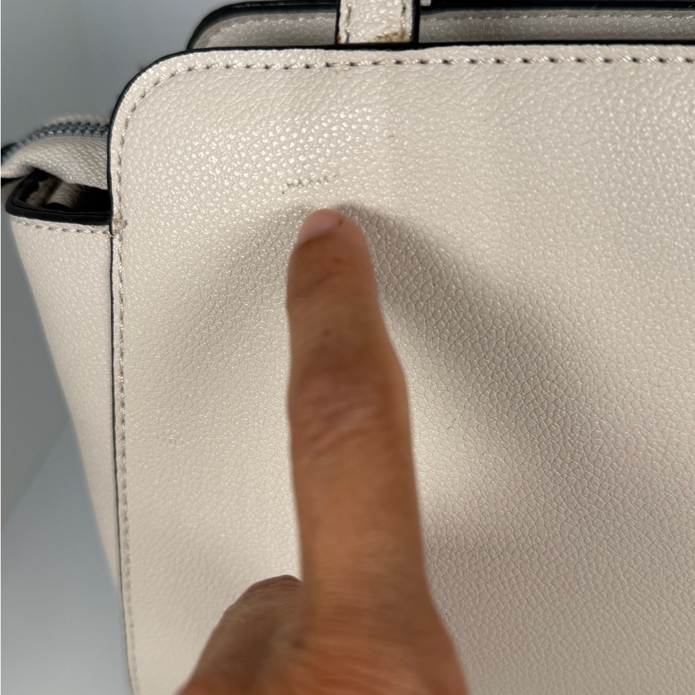 Nine West Ivory Satchel with Bow Accent - Picture 14 of 15
